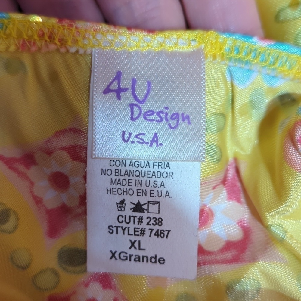 4U Design USA Halter Sun Dress Babydoll Fairy Coquette Satin Floral Belt… - Picture 7 of 8